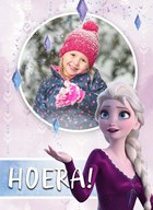Frozen foto verjaardagskaart hoera